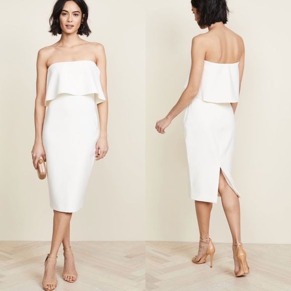 Likely Dresses & Skirts - LIKELY Driggs Dress White Strapless Ruffle Dress 0